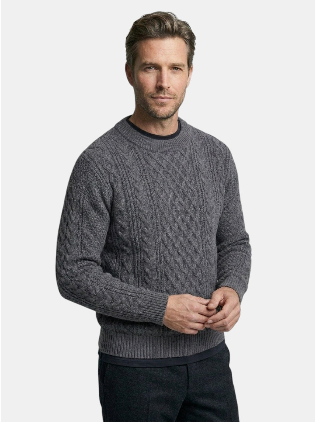 Men’s Soft Cotton Knit Sweater Classic Striped Pullover SnugBubs Australia