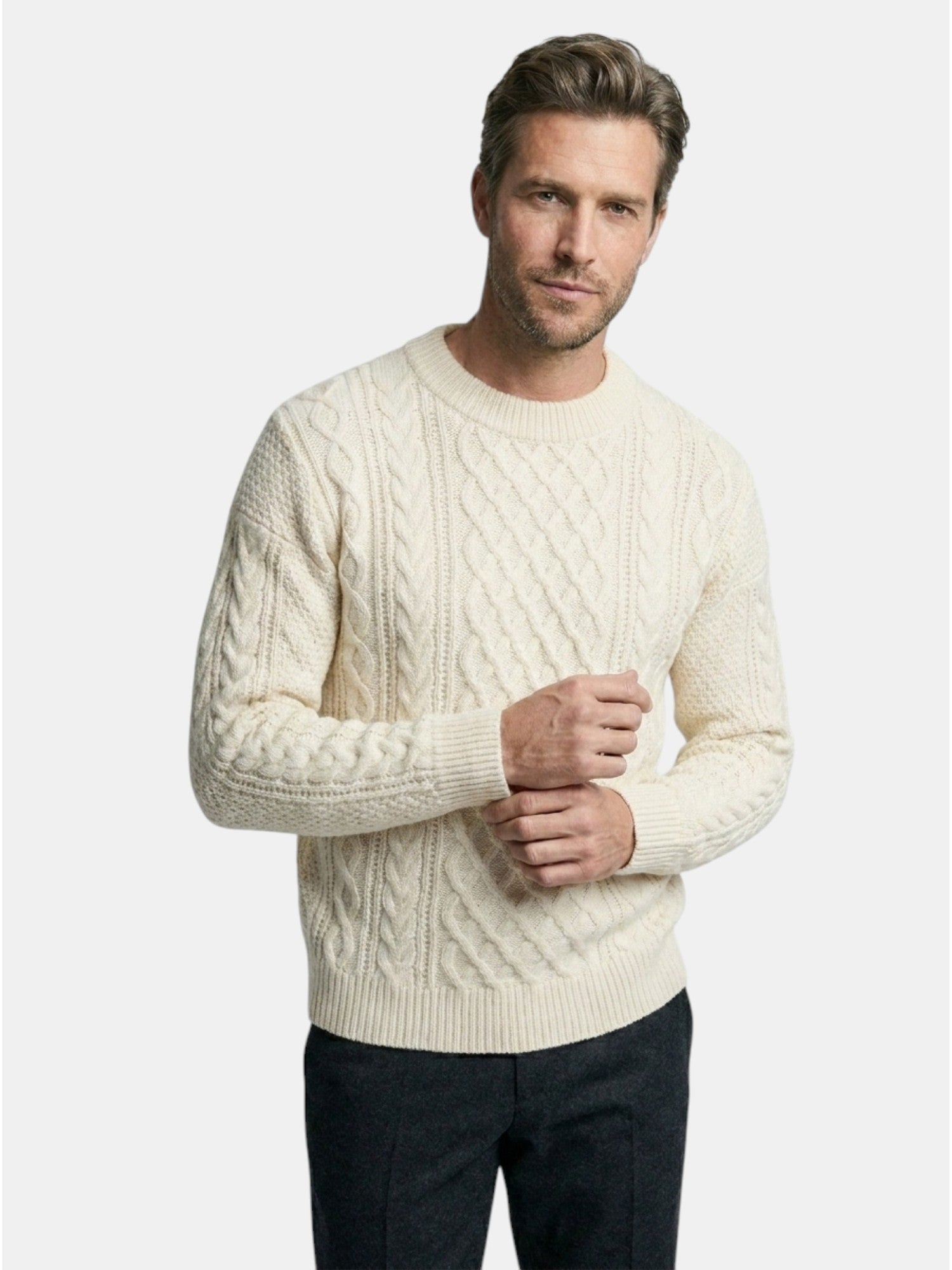 Men’s Soft Cotton Knit Sweater Classic Striped Pullover SnugBubs Australia
