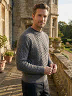 Men’s Soft Cotton Knit Sweater Classic Striped Pullover SnugBubs Australia