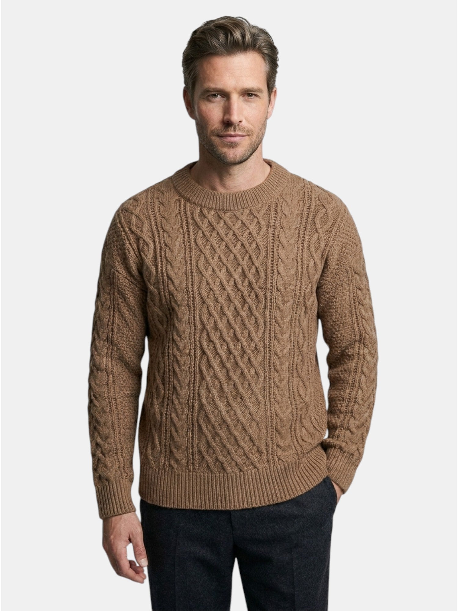 Men’s Soft Cotton Knit Sweater Classic Striped Pullover SnugBubs Australia