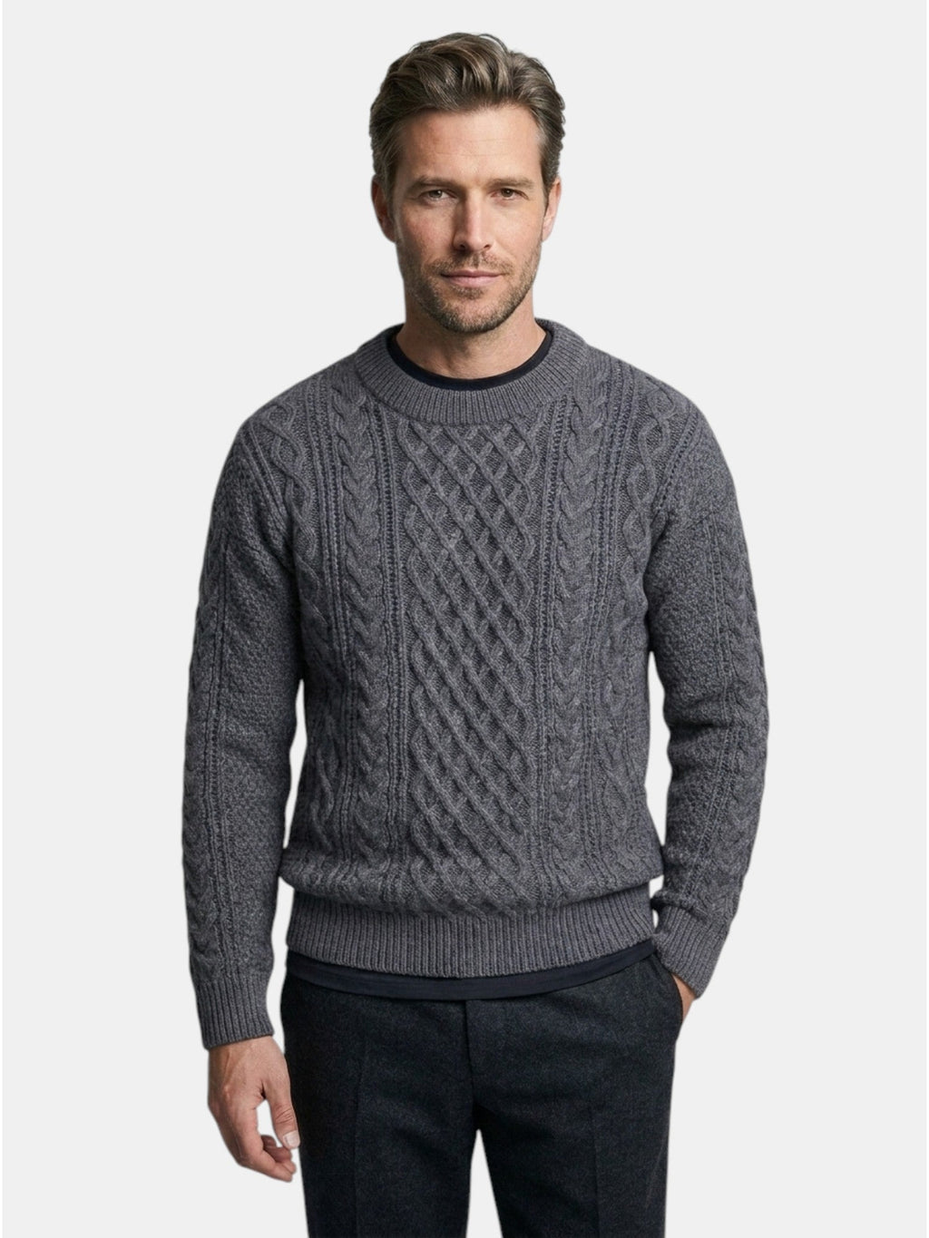 Men’s Soft Cotton Knit Sweater Classic Striped Pullover SnugBubs Australia