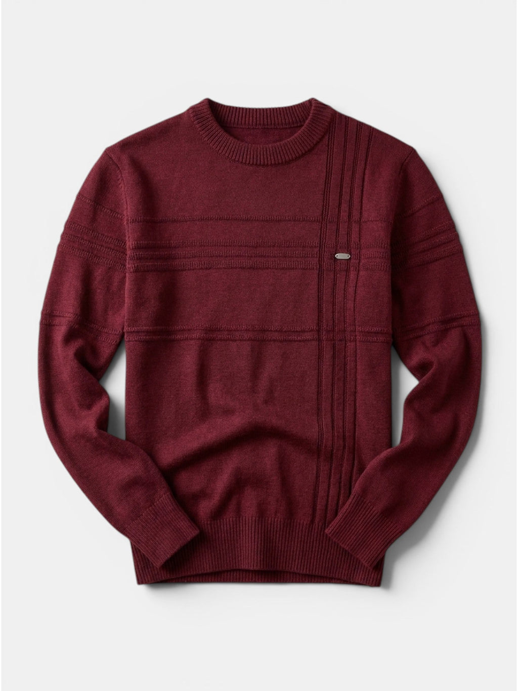 Men’s Soft Cotton Knit Sweater Classic Striped Pullover SnugBubs Australia