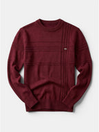 Men’s Soft Cotton Knit Sweater Classic Striped Pullover SnugBubs Australia