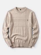 Men’s Soft Cotton Knit Sweater Classic Striped Pullover SnugBubs Australia