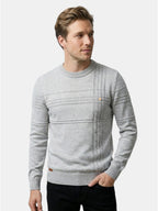 Men’s Soft Cotton Knit Sweater Classic Striped Pullover SnugBubs Australia
