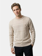 Men’s Soft Cotton Knit Sweater Classic Striped Pullover SnugBubs Australia