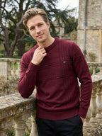 Men’s Soft Cotton Knit Sweater Classic Striped Pullover SnugBubs Australia