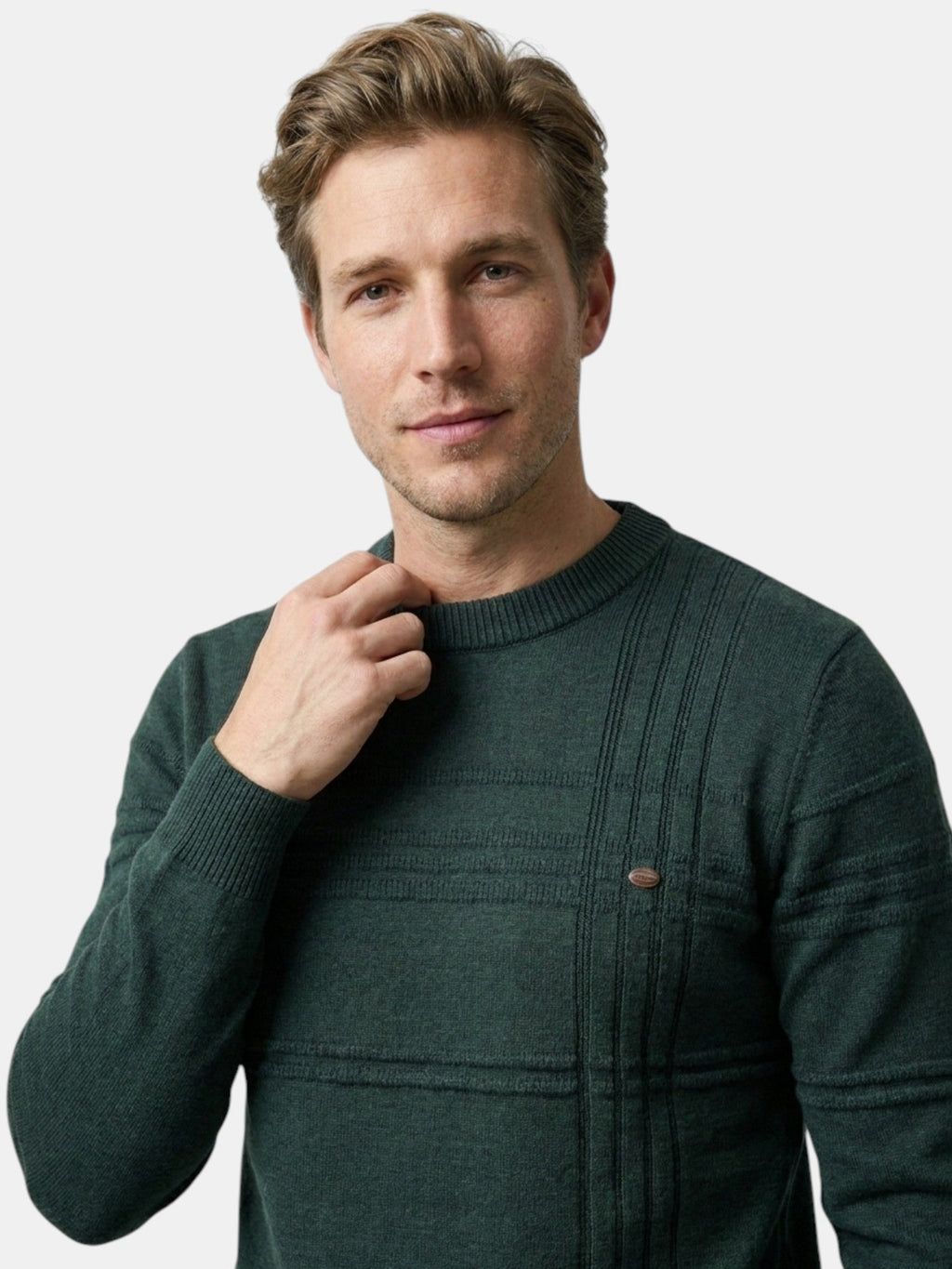 Men’s Soft Cotton Knit Sweater Classic Striped Pullover SnugBubs Australia