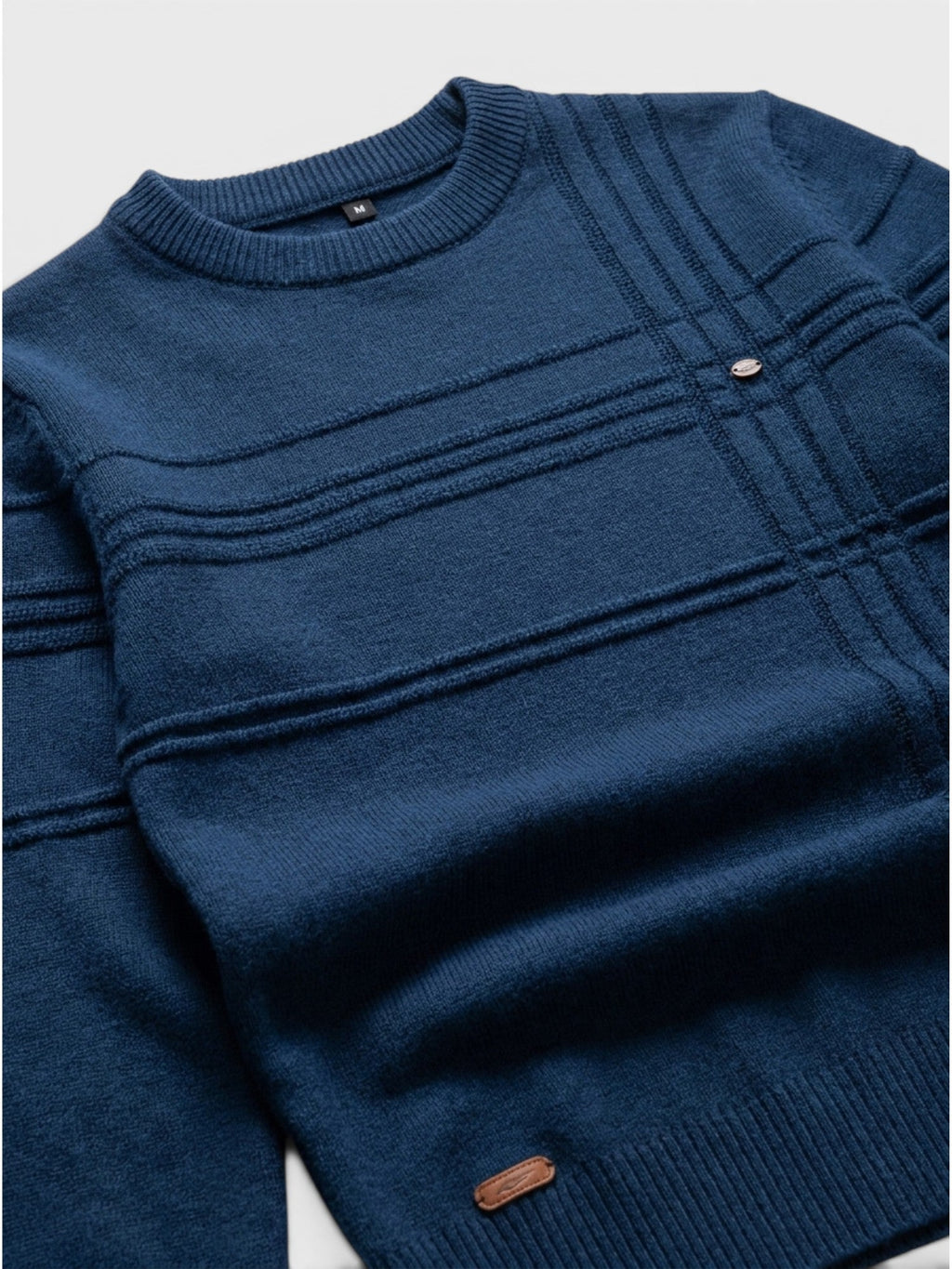 Men’s Soft Cotton Knit Sweater Classic Striped Pullover SnugBubs Australia