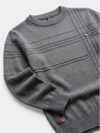 Men’s Soft Cotton Knit Sweater Classic Striped Pullover SnugBubs Australia