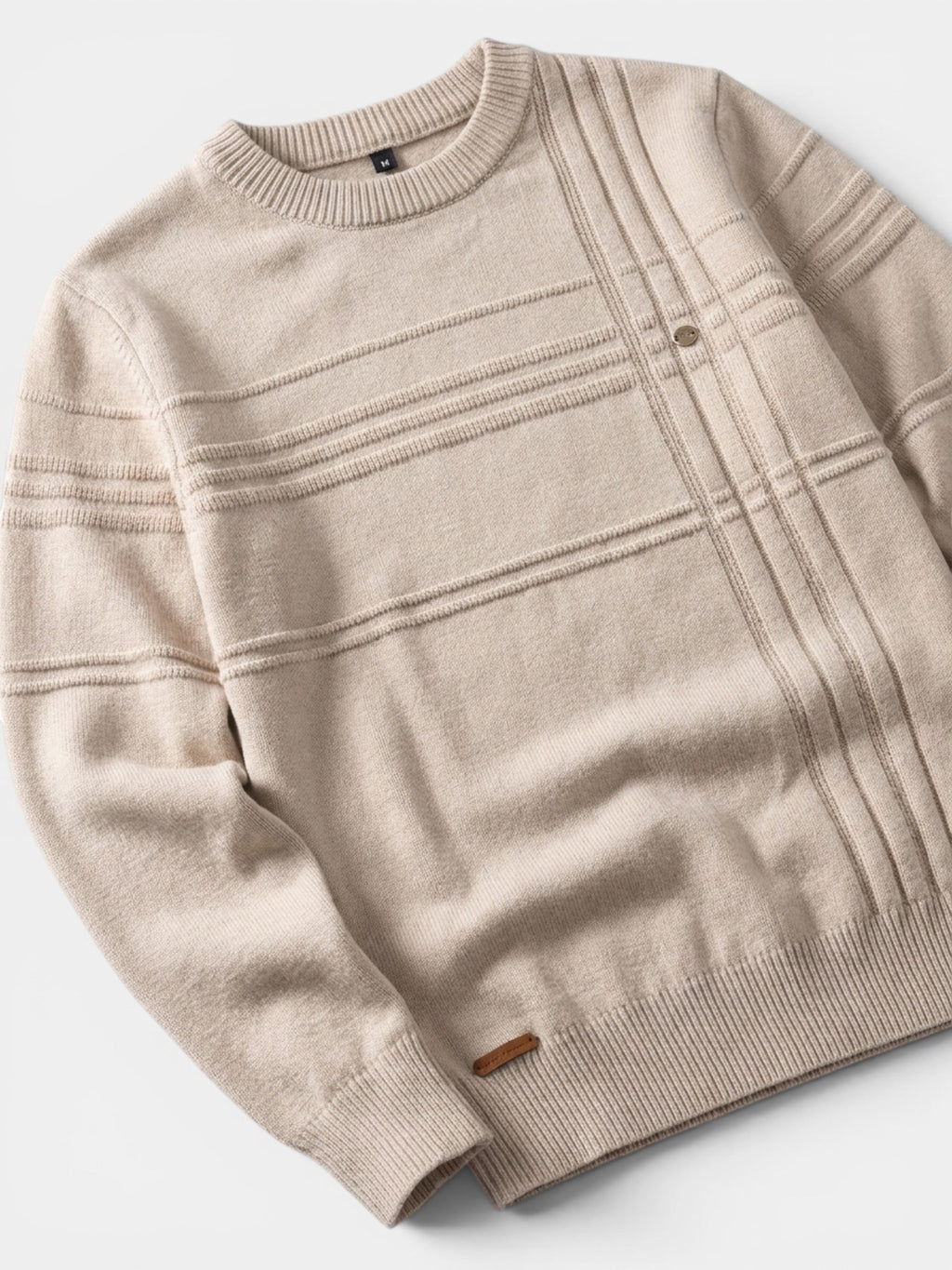 Men’s Soft Cotton Knit Sweater Classic Striped Pullover SnugBubs Australia
