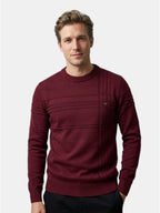 Men’s Soft Cotton Knit Sweater Classic Striped Pullover SnugBubs Australia