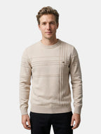 Men’s Soft Cotton Knit Sweater Classic Striped Pullover SnugBubs Australia