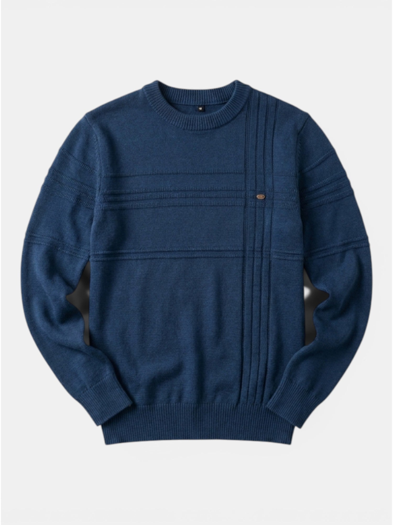 Men’s Soft Cotton Knit Sweater Classic Striped Pullover SnugBubs Australia