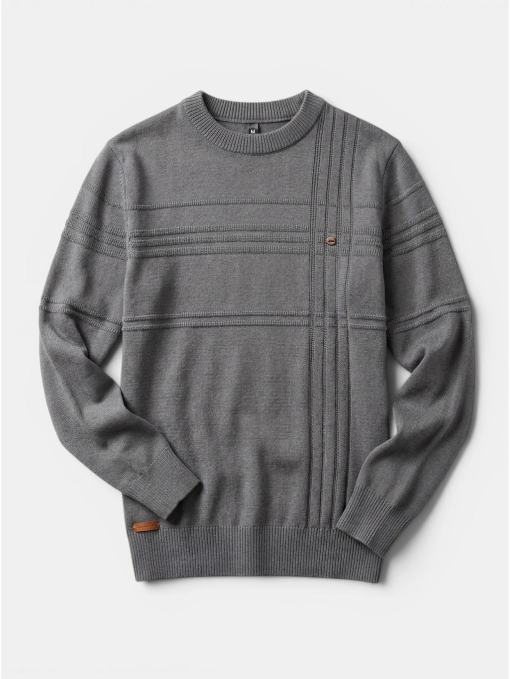 Men’s Soft Cotton Knit Sweater Classic Striped Pullover SnugBubs Australia