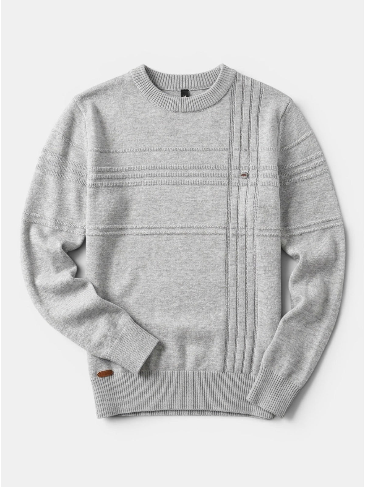 Men’s Soft Cotton Knit Sweater Classic Striped Pullover SnugBubs Australia