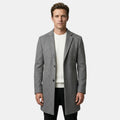Men’s Wool Blend Coat Tailored Gray Winter Overcoat SnugBubs Australia