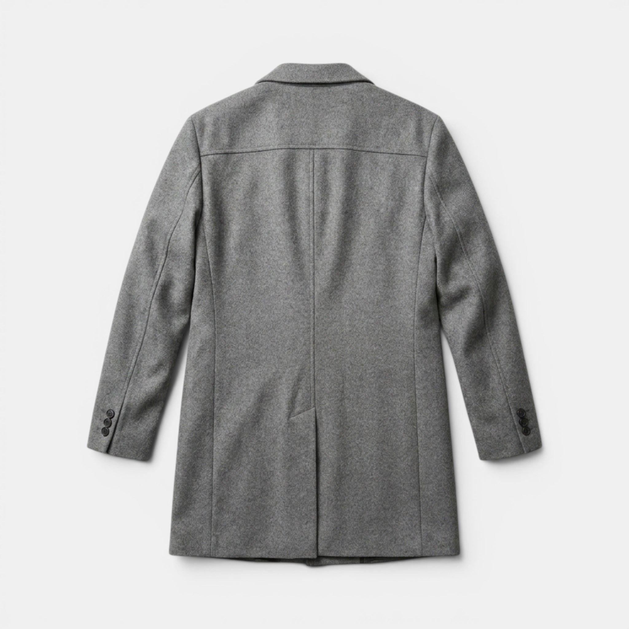 Men’s Wool Blend Coat Tailored Gray Winter Overcoat SnugBubs Australia