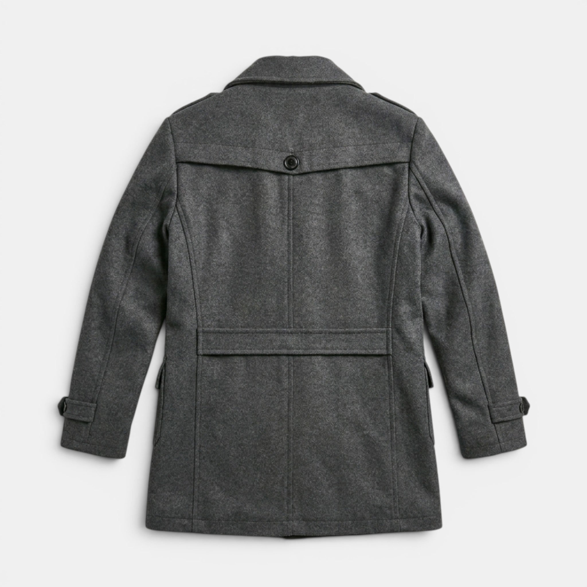 Men’s Wool Cashmere Overcoat Tailored Gray Winter Coat SnugBubs Australia