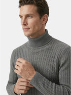 Men’s Wool Turtleneck Sweater Warm Ribbed Knit Pullover SnugBubs Australia