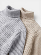 Men’s Wool Turtleneck Sweater Warm Ribbed Knit Pullover SnugBubs Australia