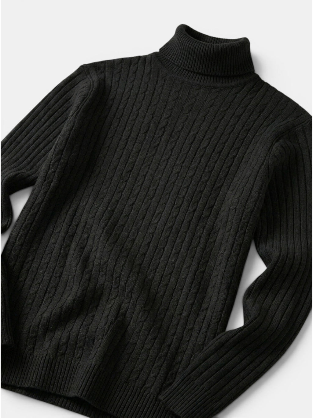 Men’s Wool Turtleneck Sweater Warm Ribbed Knit Pullover SnugBubs Australia