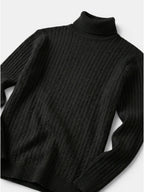 Men’s Wool Turtleneck Sweater Warm Ribbed Knit Pullover SnugBubs Australia