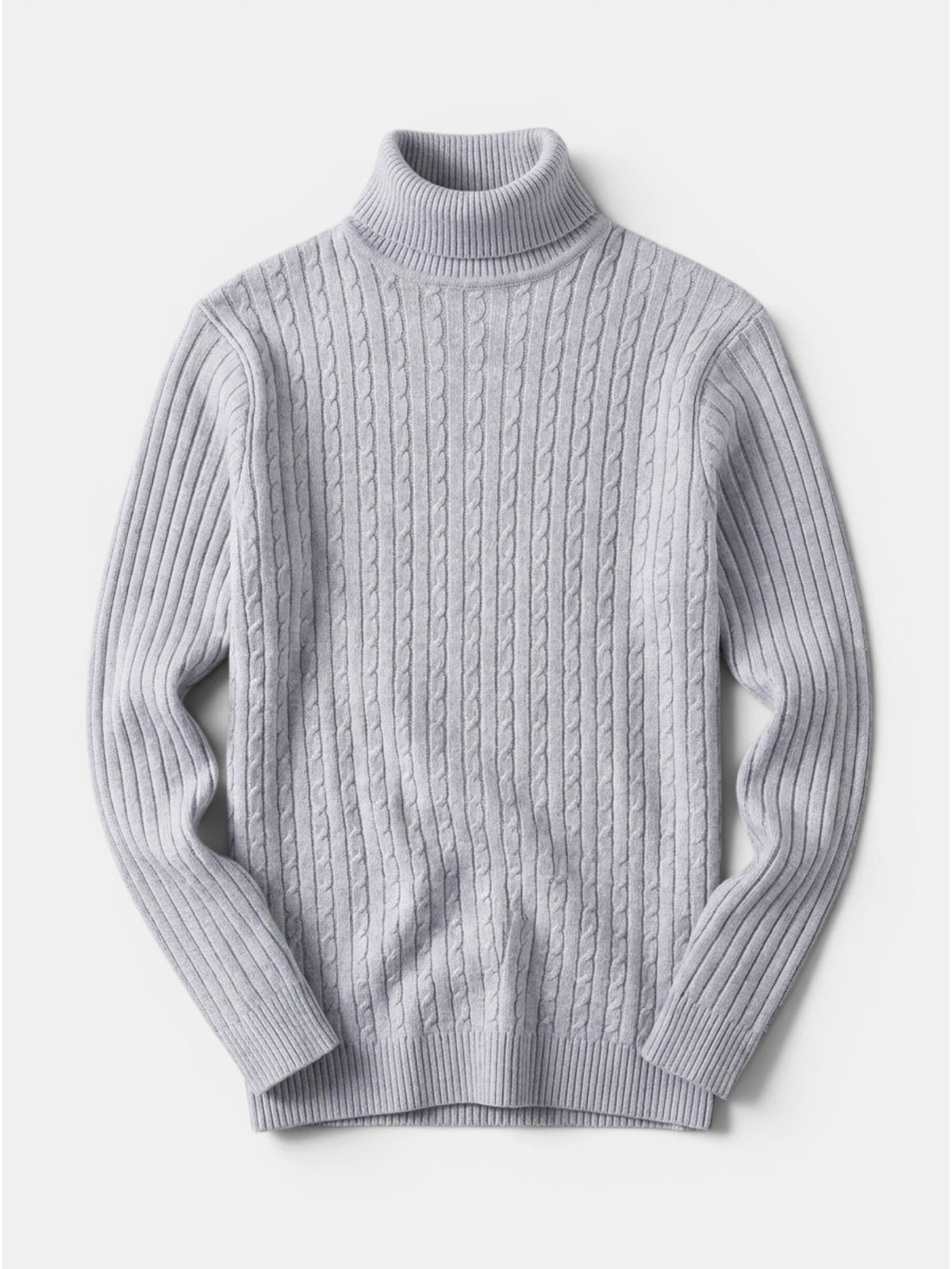 Men’s Wool Turtleneck Sweater Warm Ribbed Knit Pullover SnugBubs Australia