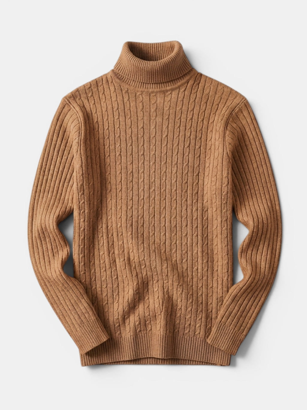 Men’s Wool Turtleneck Sweater Warm Ribbed Knit Pullover SnugBubs Australia