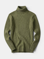 Men’s Wool Turtleneck Sweater Warm Ribbed Knit Pullover SnugBubs Australia