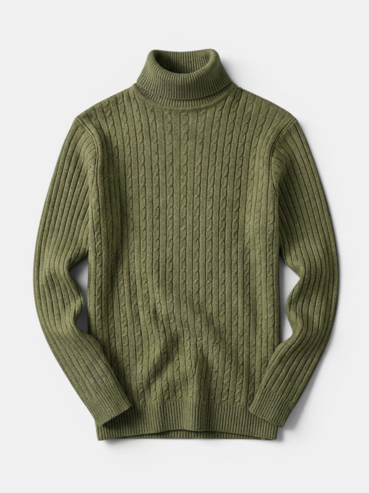 Men’s Wool Turtleneck Sweater Warm Ribbed Knit Pullover SnugBubs Australia