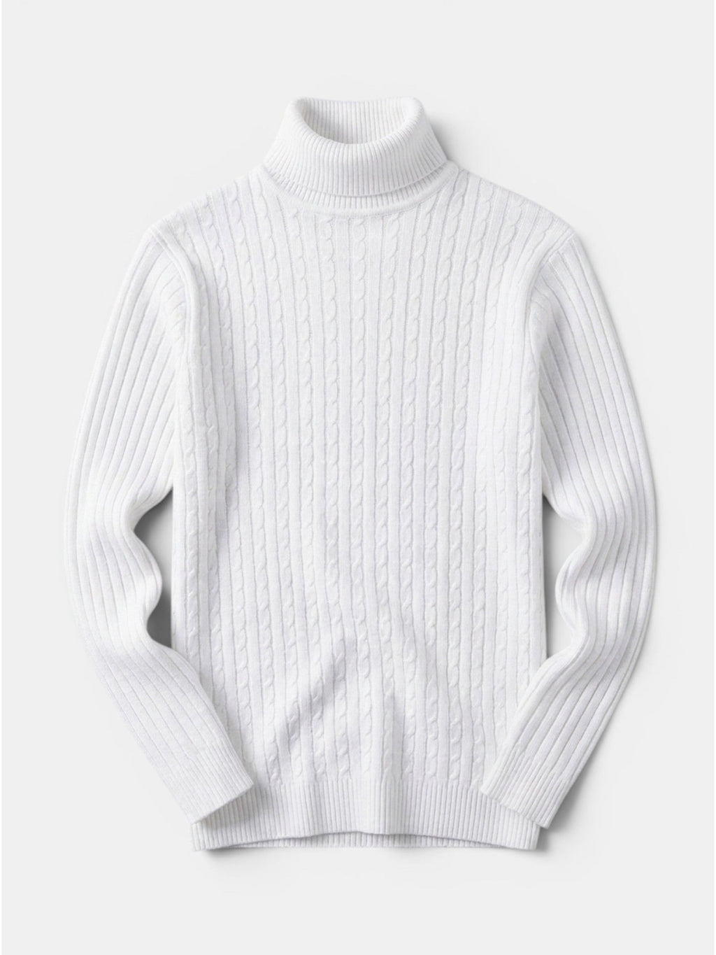 Men’s Wool Turtleneck Sweater Warm Ribbed Knit Pullover SnugBubs Australia