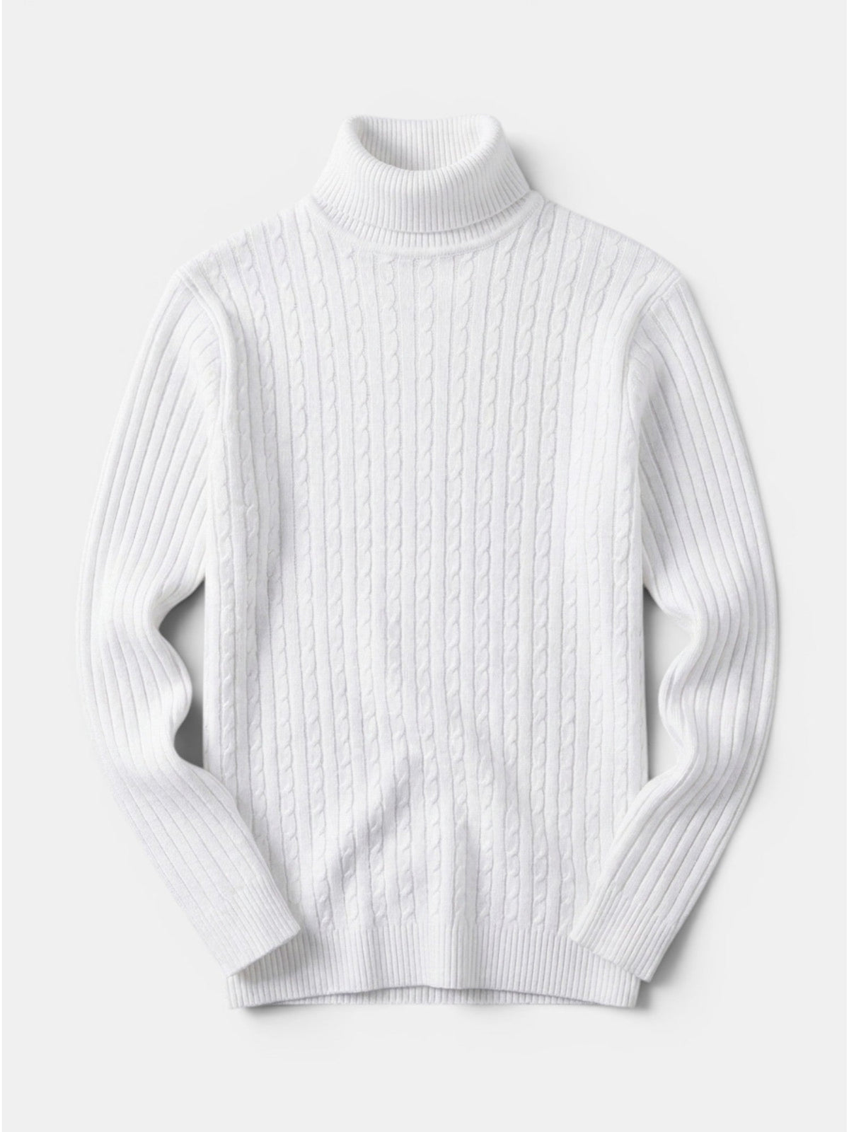 Men’s Wool Turtleneck Sweater Warm Ribbed Knit Pullover SnugBubs Australia