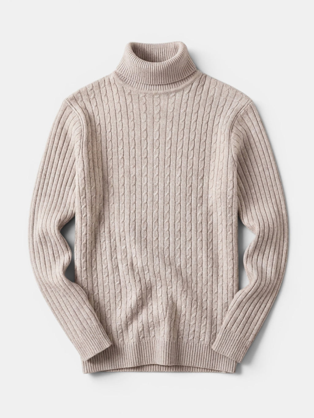 Men’s Wool Turtleneck Sweater Warm Ribbed Knit Pullover SnugBubs Australia