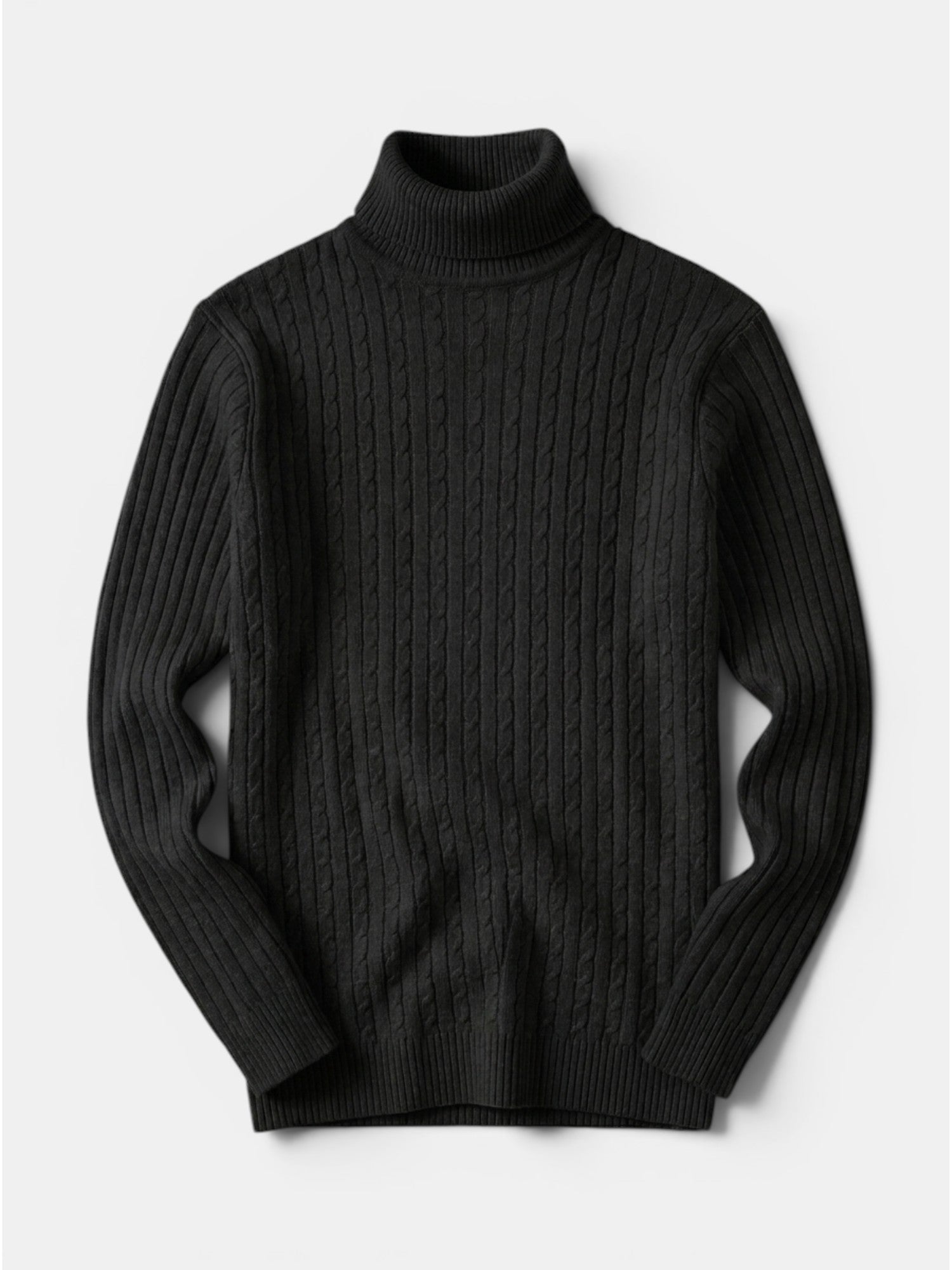 Men’s Wool Turtleneck Sweater Warm Ribbed Knit Pullover SnugBubs Australia