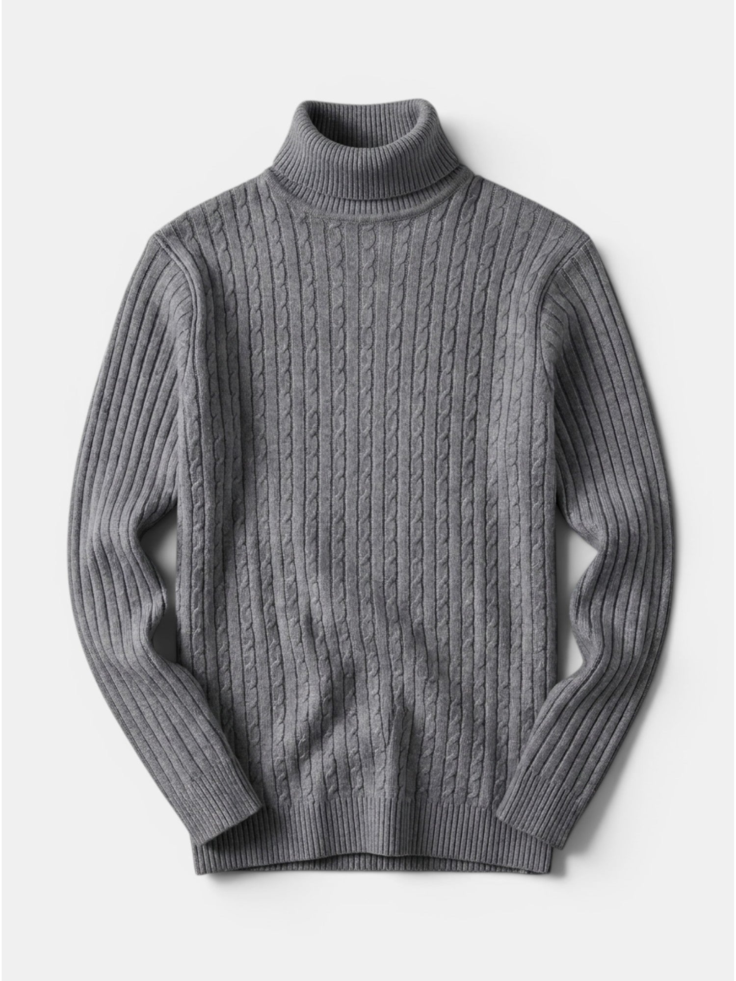 Men’s Wool Turtleneck Sweater Warm Ribbed Knit Pullover SnugBubs Australia