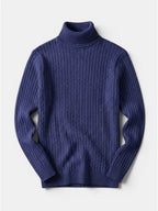 Men’s Wool Turtleneck Sweater Warm Ribbed Knit Pullover SnugBubs Australia