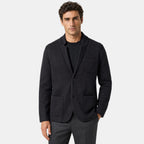 Men's Blazer with Notch Lapels and Patch Pockets