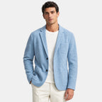 Men's Blazer with Notch Lapels and Patch Pockets
