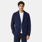 Men's Blazer with Notch Lapels and Patch Pockets