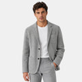 Men's Blazer with Notch Lapels and Patch Pockets
