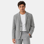 Men's Blazer with Notch Lapels and Patch Pockets