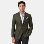 Men's Blazer with Notch Lapels and Patch Pockets