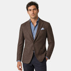 Men's Blazer with Notch Lapels and Patch Pockets