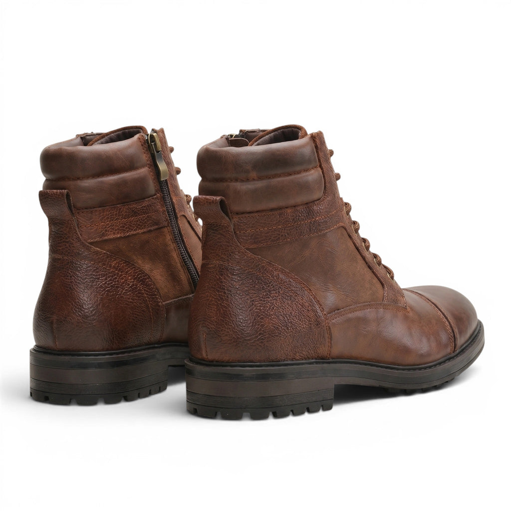 Men's Boots with Side Zipper and Lace-Up Design SnugBubs Australia