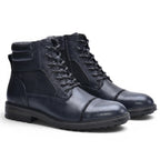 Men's Boots with Side Zipper and Lace-Up Design SnugBubs Australia