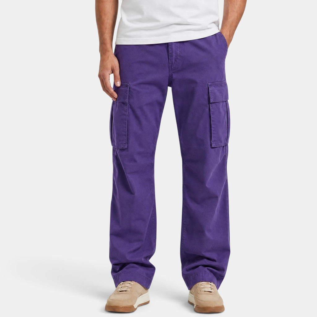 Men's Cargo Pants with Straight Leg and Flap Pockets