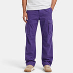 Men's Cargo Pants with Straight Leg and Flap Pockets
