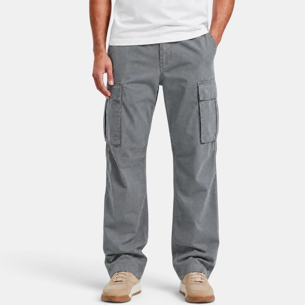 Men's Cargo Pants with Straight Leg and Flap Pockets