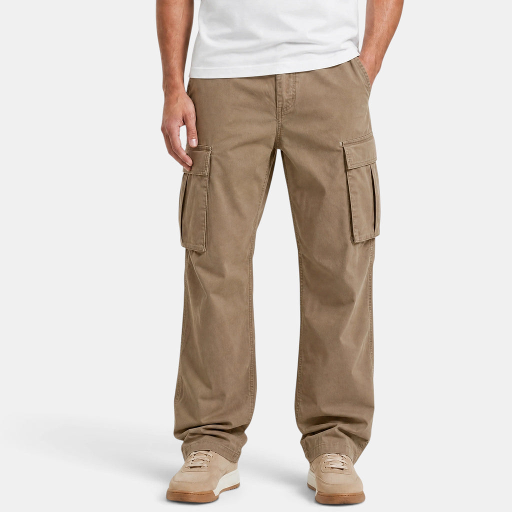Men's Cargo Pants with Straight Leg and Flap Pockets